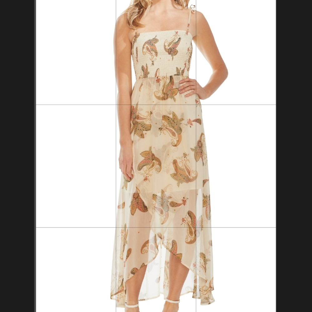 Vince Caputo Smocked Faux-wrap Maxi Dress
